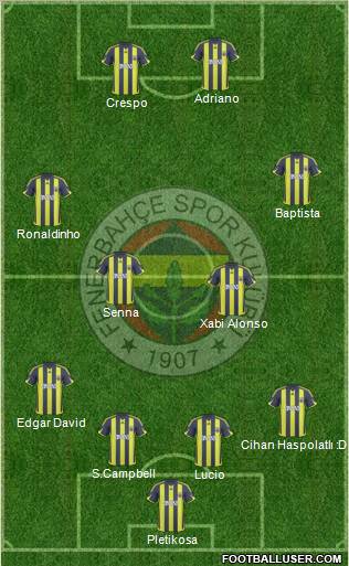 Fenerbahçe SK Formation 2010