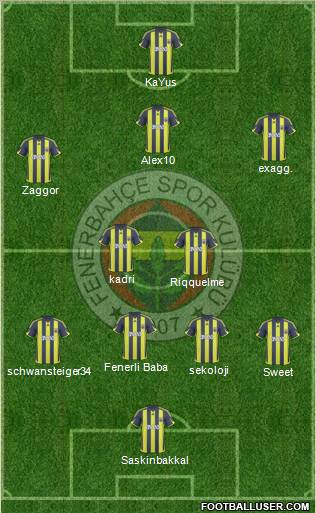 Fenerbahçe SK Formation 2010