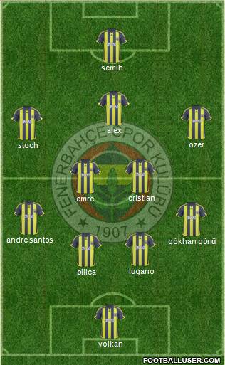 Fenerbahçe SK Formation 2010