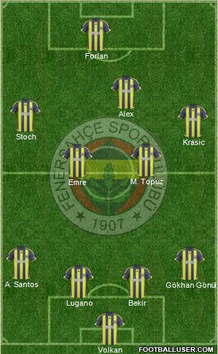 Fenerbahçe SK Formation 2010