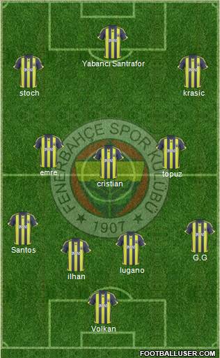Fenerbahçe SK Formation 2010