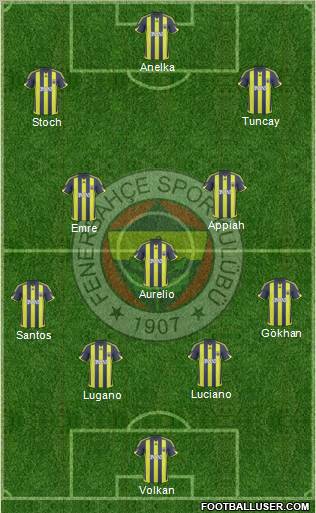 Fenerbahçe SK Formation 2010