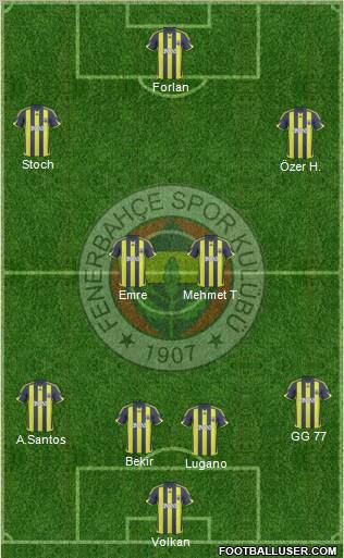 Fenerbahçe SK Formation 2010