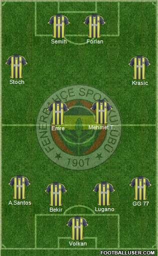 Fenerbahçe SK Formation 2010