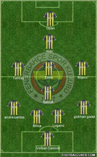 Fenerbahçe SK Formation 2010