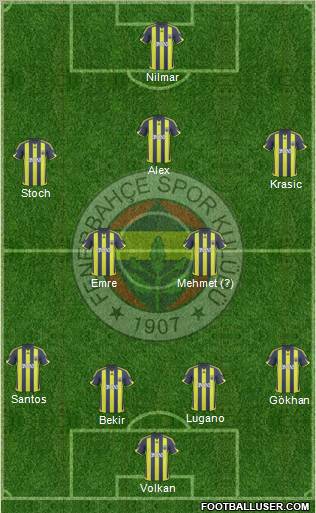 Fenerbahçe SK Formation 2010
