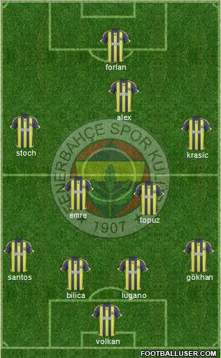 Fenerbahçe SK Formation 2010