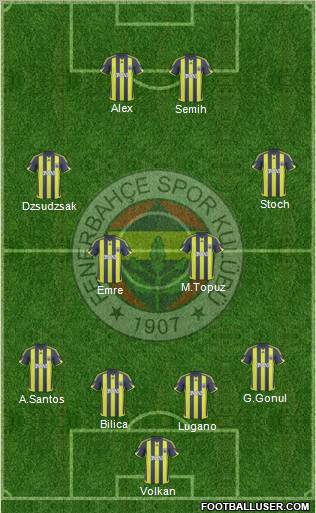 Fenerbahçe SK Formation 2010