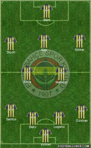 Fenerbahçe SK Formation 2010