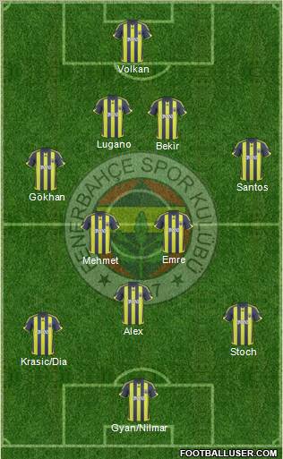 Fenerbahçe SK Formation 2010
