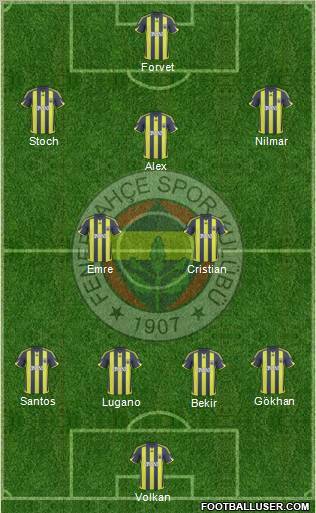 Fenerbahçe SK Formation 2010
