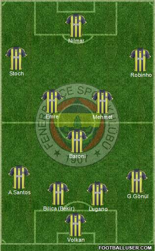 Fenerbahçe SK Formation 2010