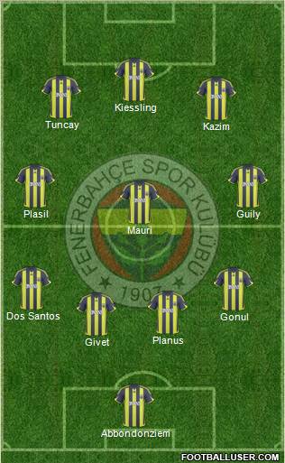 Fenerbahçe SK Formation 2010