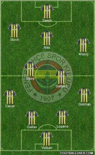 Fenerbahçe SK Formation 2010