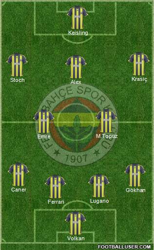Fenerbahçe SK Formation 2010
