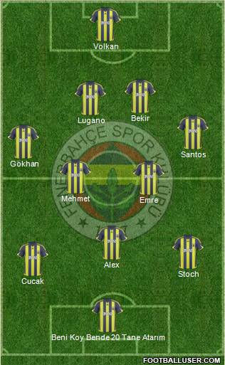 Fenerbahçe SK Formation 2010