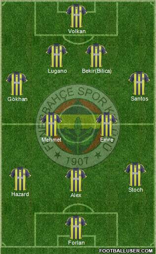 Fenerbahçe SK Formation 2010