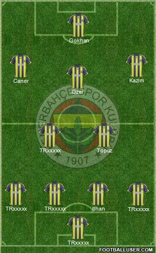 Fenerbahçe SK Formation 2010