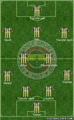 Fenerbahçe SK Formation 2010