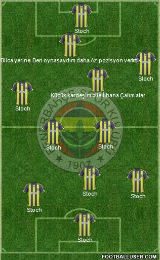 Fenerbahçe SK Formation 2010