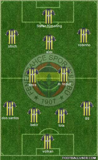 Fenerbahçe SK Formation 2010