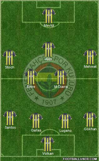 Fenerbahçe SK Formation 2010