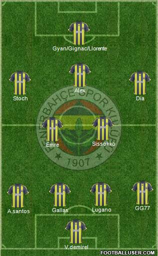 Fenerbahçe SK Formation 2010