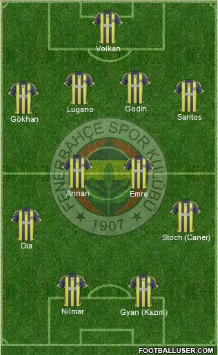 Fenerbahçe SK Formation 2010