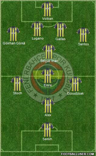 Fenerbahçe SK Formation 2010