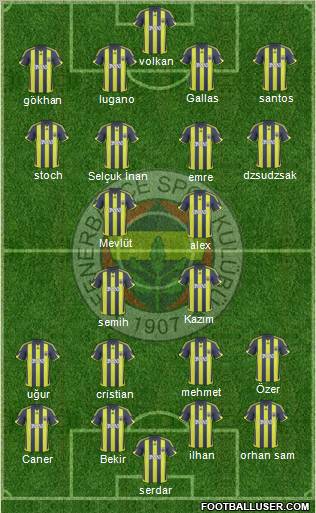 Fenerbahçe SK Formation 2010