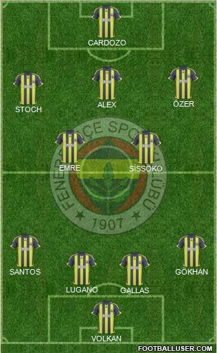 Fenerbahçe SK Formation 2010