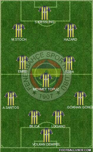 Fenerbahçe SK Formation 2010