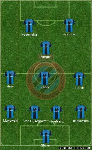 Club Brugge KV football formation