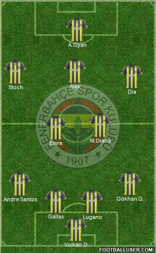 Fenerbahçe SK Formation 2010