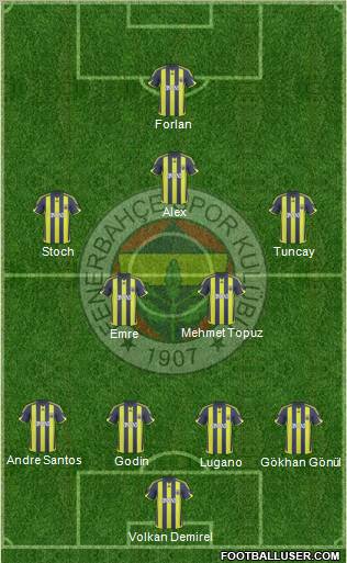 Fenerbahçe SK Formation 2010