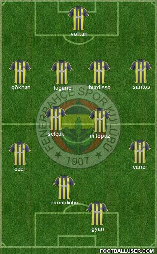 Fenerbahçe SK Formation 2010