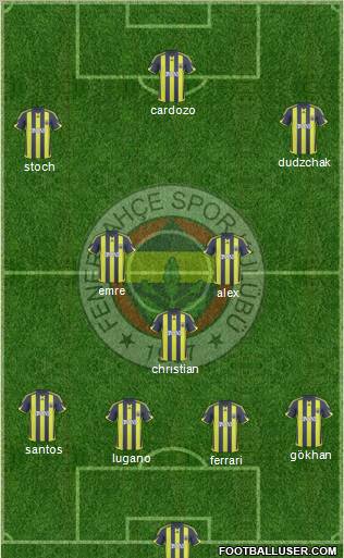 Fenerbahçe SK Formation 2010