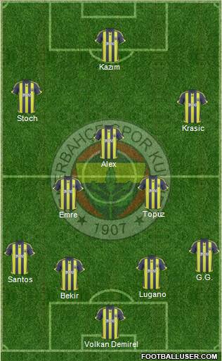 Fenerbahçe SK Formation 2010