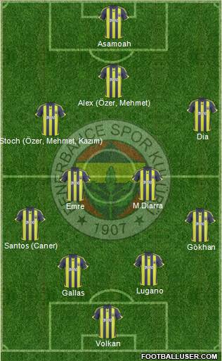 Fenerbahçe SK Formation 2010