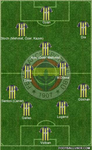 Fenerbahçe SK Formation 2010