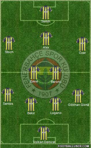Fenerbahçe SK Formation 2010