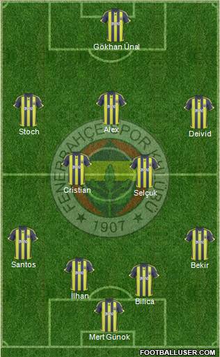 Fenerbahçe SK Formation 2010