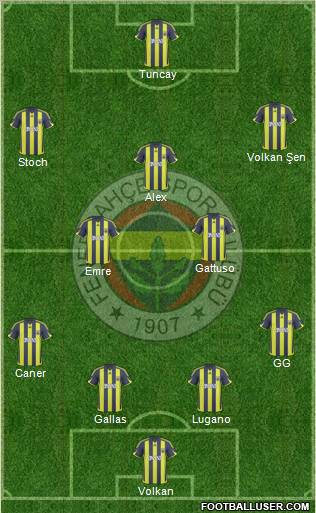 Fenerbahçe SK Formation 2010