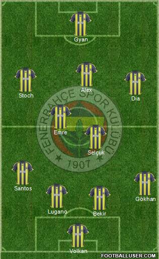 Fenerbahçe SK Formation 2010