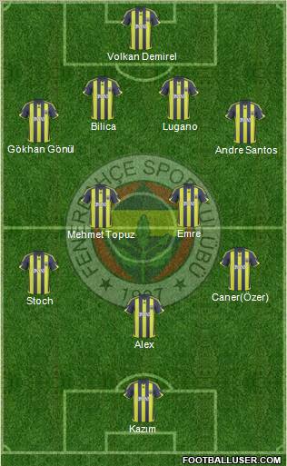Fenerbahçe SK Formation 2010