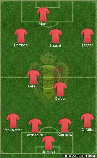 Belgium 4-4-1-1 football formation