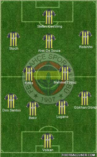 Fenerbahçe SK Formation 2010