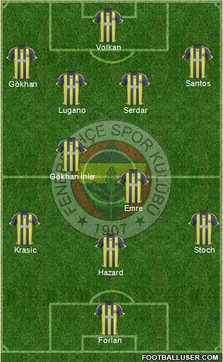 Fenerbahçe SK Formation 2010