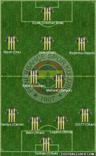Fenerbahçe SK Formation 2010