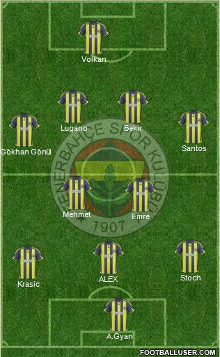 Fenerbahçe SK Formation 2010